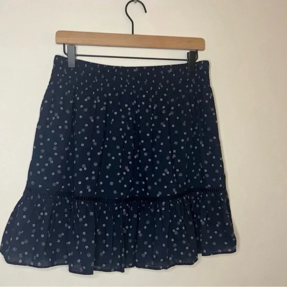 Madewell Smock-Waist Ruffle Mini Skirt – Bandana Flower Print – Size Small NWT - Picture 8 of 11